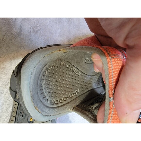 KEEN Newport H2 Womens Sz. 7M Orange Anatomic Footbed Waterproof Hiking Sandals - Picture 6 of 10